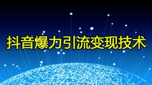 抖音爆力引流变现技术