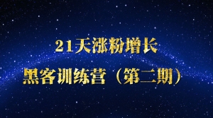 21天涨粉增长黑客训练营