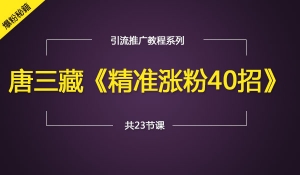 精准涨粉40招