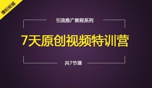 原创视频特训营