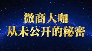 微商大咖从未公开的秘密