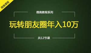 玩转朋友圈年入10万