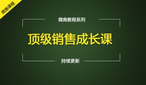 顶级销售成长课学完就是销售高手