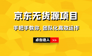 手把手教你做京东无货源项目，团队化运营