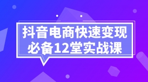 抖音电商快速变现实战课