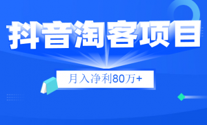 抖音淘客项目月入净利80+万