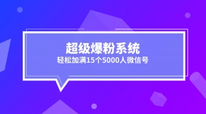 超级​爆粉系统
