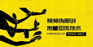 视频伪原创批量引流技术，流量训练营第二期