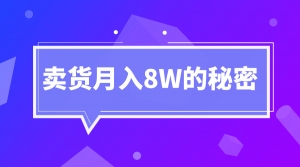卖货月入8W的秘密年度课