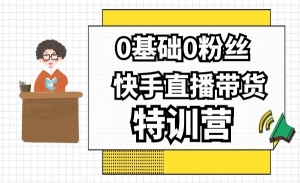 0基础0粉丝，快手直播带货特训营