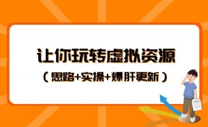 王校长：让你玩转虚拟资源（思路+实操+爆肝更新）