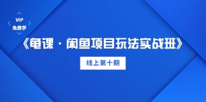 龟课·闲鱼项目玩法实战班线上第十期(1-2课)