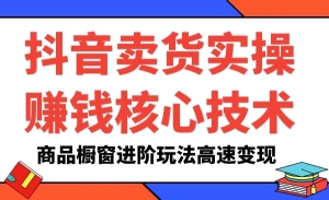 抖音卖货实操赚钱核心技术