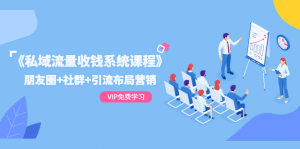 私域流量收钱系统课程朋友圈+社群+引流布局营销
