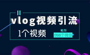 vlog视频引流：1个视频加1700个微信操作步骤