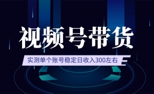 红利项目：视频号带货，实测单个账号稳定日收入300左右
