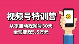 视频号特训营，从零启动视频号30天，全营变现5.5万元