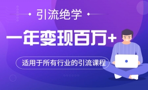 引流绝学课程，一年变现百万+