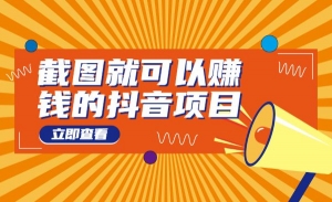 无需真人出镜，截图就可以赚钱的抖音项目，一天可做到200+